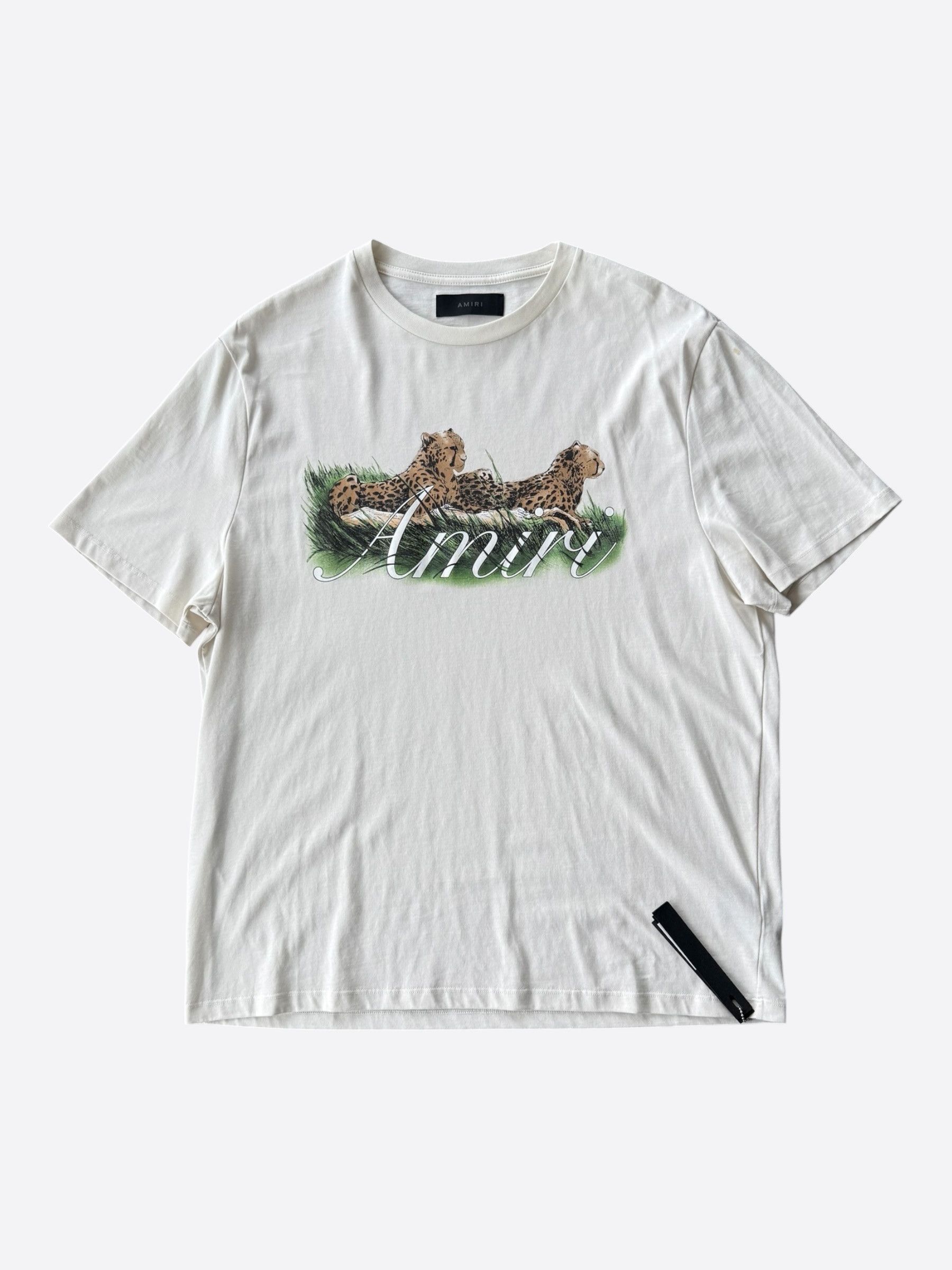 Amiri Amiri White Cheetah Graphic T-Shirt Size US XL / EU 56 / 4 - 1 Thumbnail