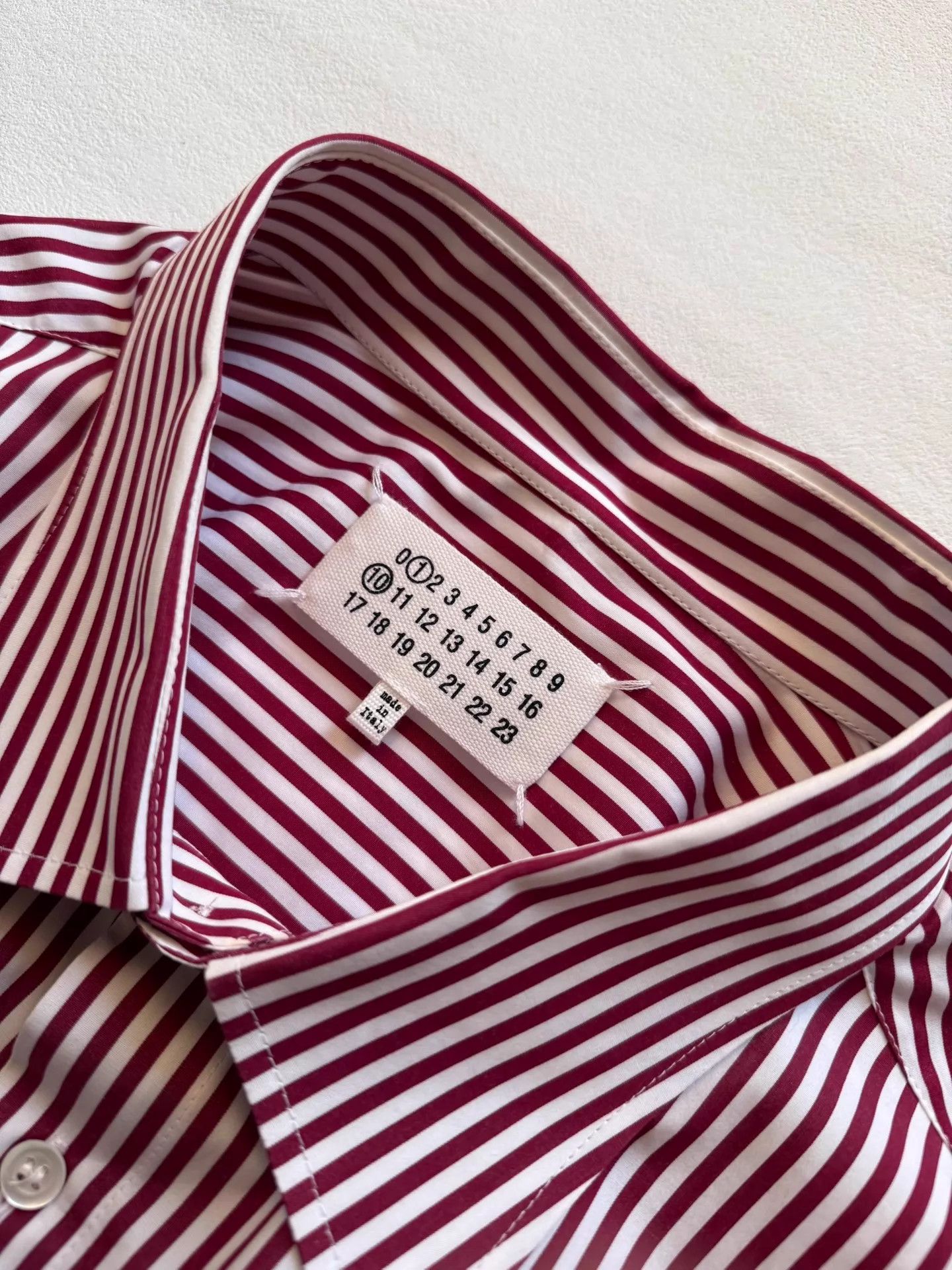 Maison Margiela Maison Margiela F/W22 Striped Paneled Collared Shirt 41 Size US M / EU 48-50 / 2 - 5 Thumbnail