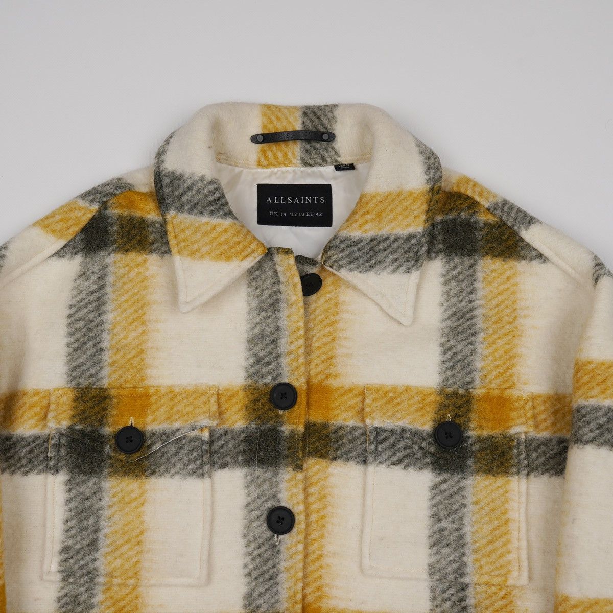 Allsaints Allsaints Fenix Check Jacket Wool Plaid Size L / US 10 / IT 46 - 6 Thumbnail