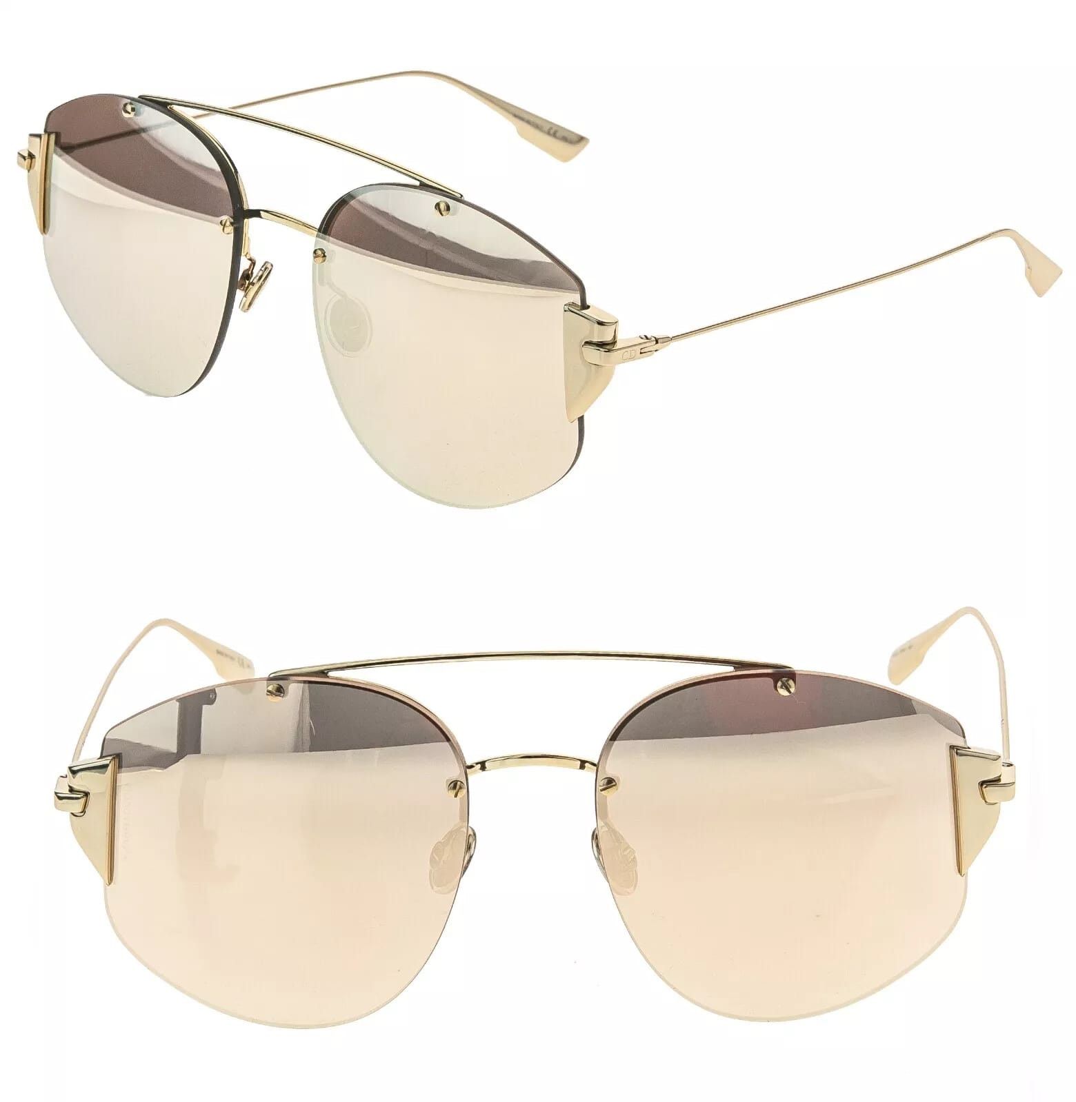 Christian Dior Monsieur CHRISTIAN DIOR STRONGER Gold Aviator Sunglass DIORSTRONGER Size ONE SIZE - 1 Thumbnail