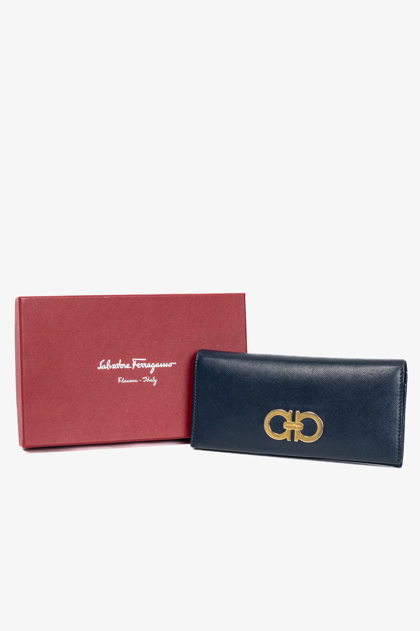 Salvatore Ferragamo Salvatore Ferragamo Saffiano Leather Gancini Wallet Size ONE SIZE - 11 Thumbnail