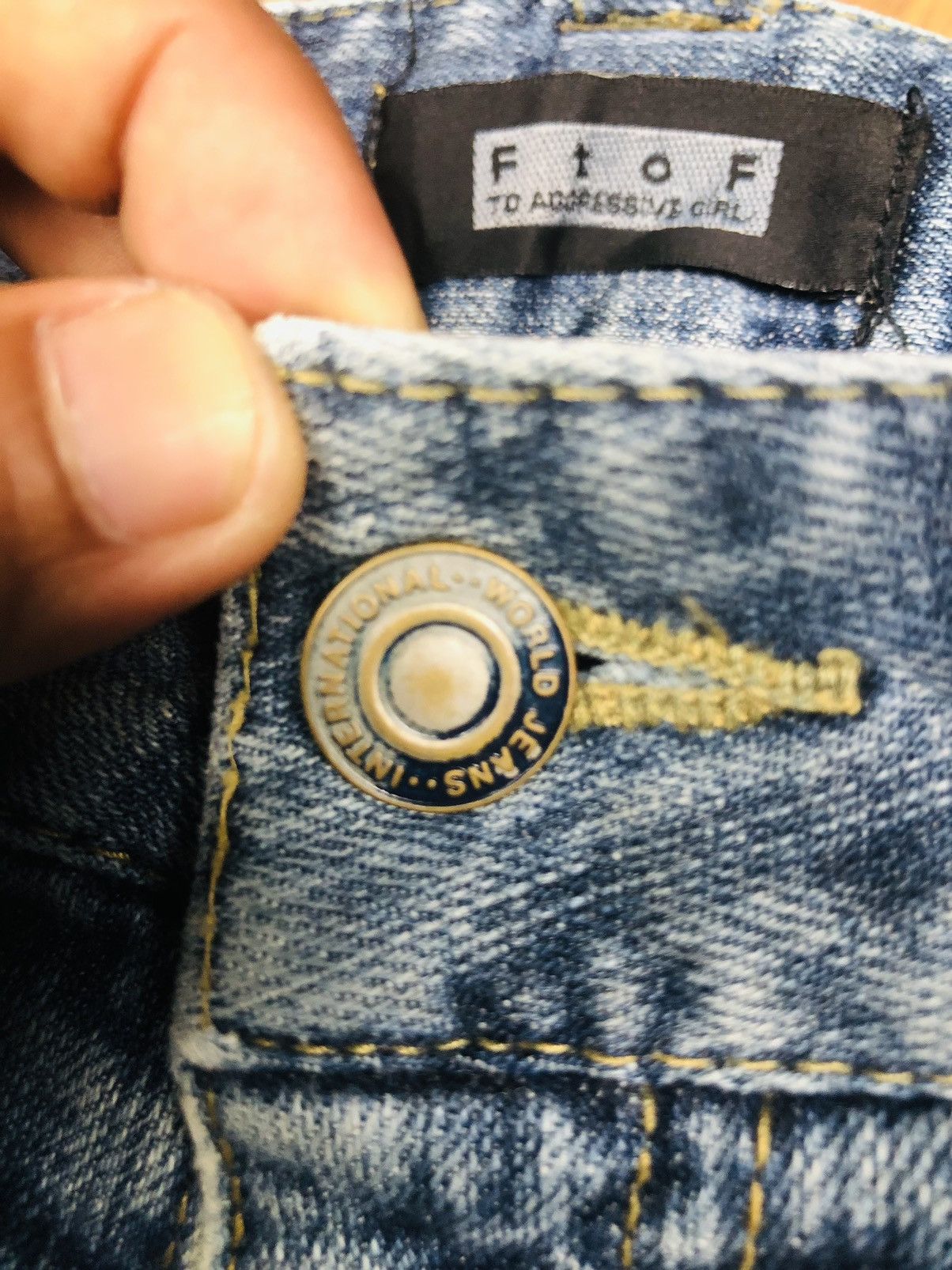 Other FTOF To Aggressive Girl Denim Jeans (21) Size US 35 - 7 Thumbnail
