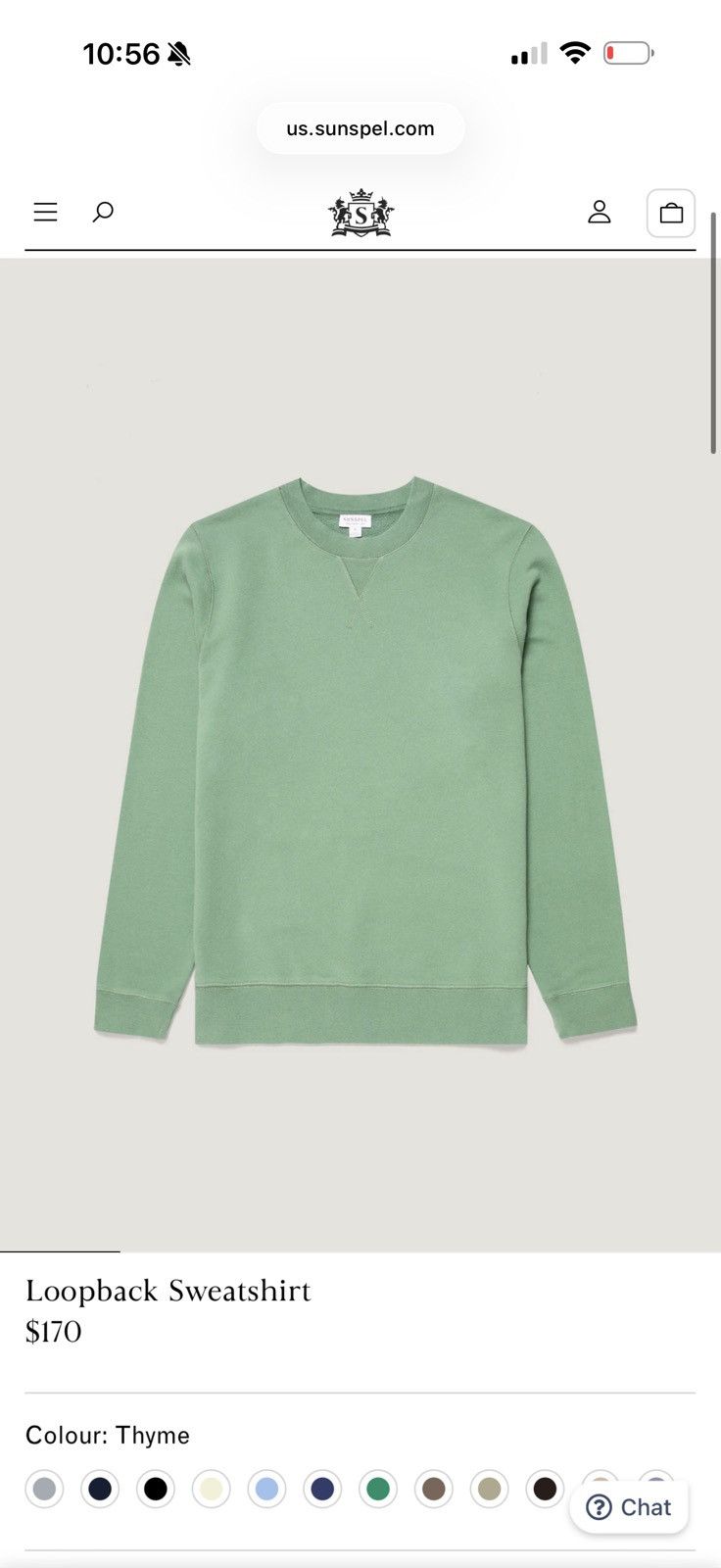 Sunspel Sunspel Loopback Sweatshirt F1 Size US S / EU 44-46 / 1 - 5 Thumbnail