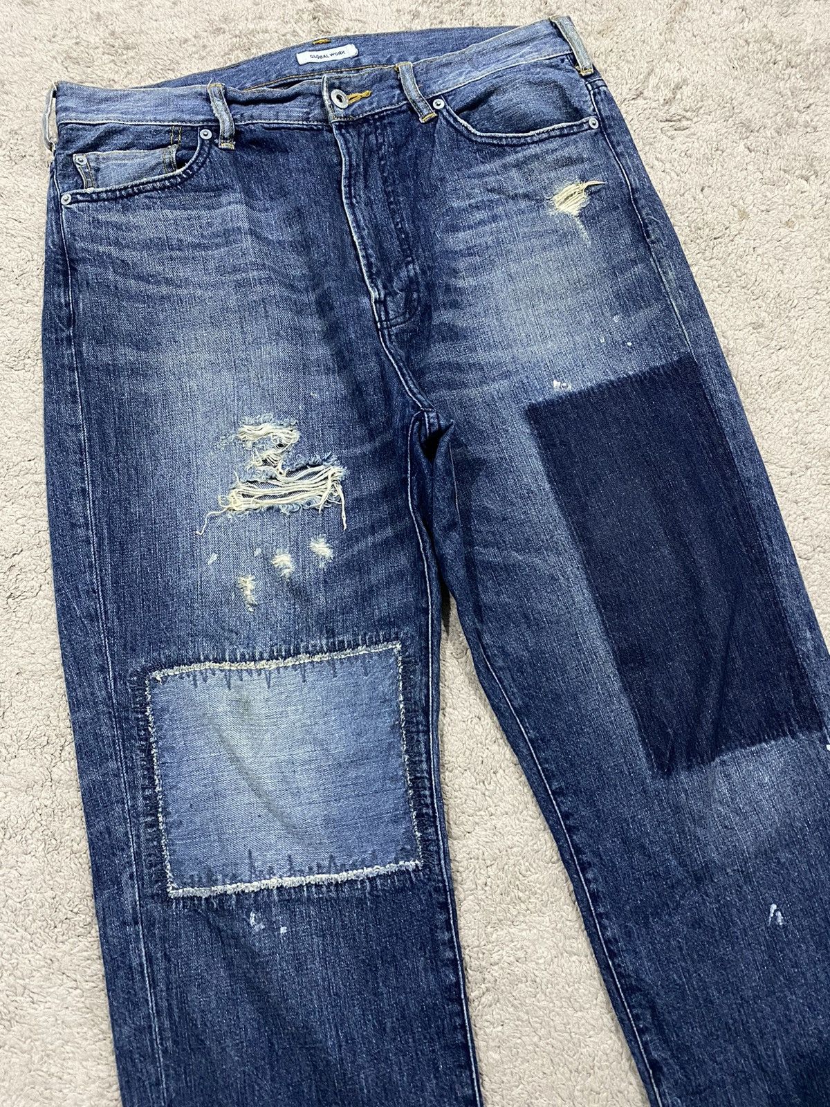 Kapital Global work Patchwork Distressed Style Size US 35 - 10 Thumbnail
