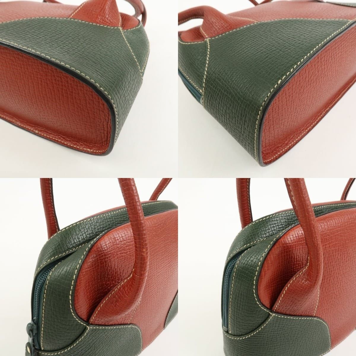 Loewe Loewe Embossed Leather Shoulder Bag Brown and Green Size ONE SIZE - 5 Thumbnail