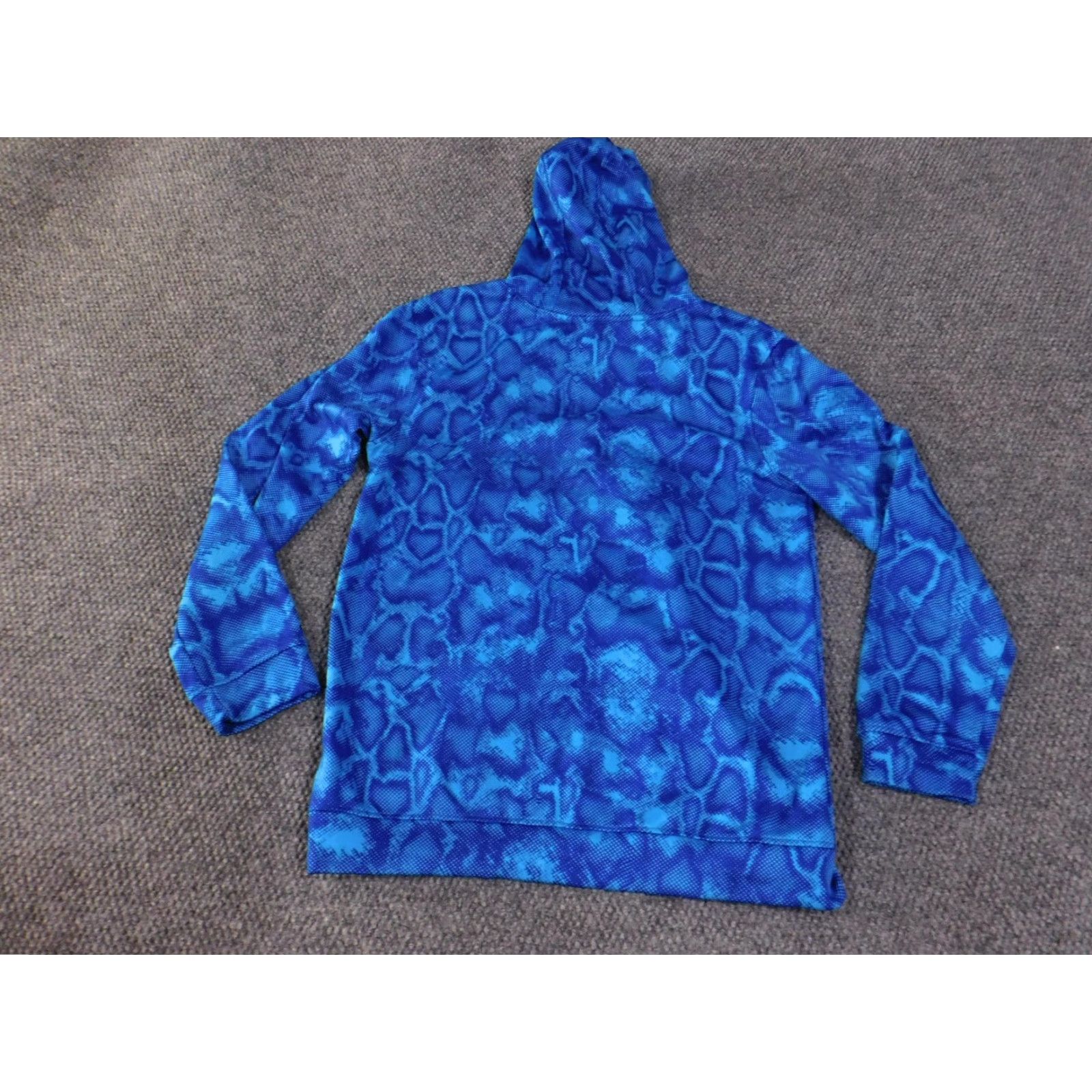 Adidas Adidas Hoodie Mens XL Blue Black Snake Print Pullover Athletic Logo Spell Out Size US XL / EU 56 / 4 - 7 Thumbnail