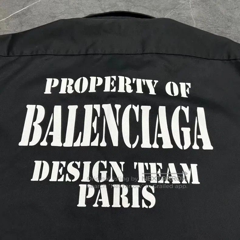 Balenciaga Balenciaga Black Slogan Short Sleeve Shirt. Size US M / EU 48-50 / 2 - 3 Thumbnail