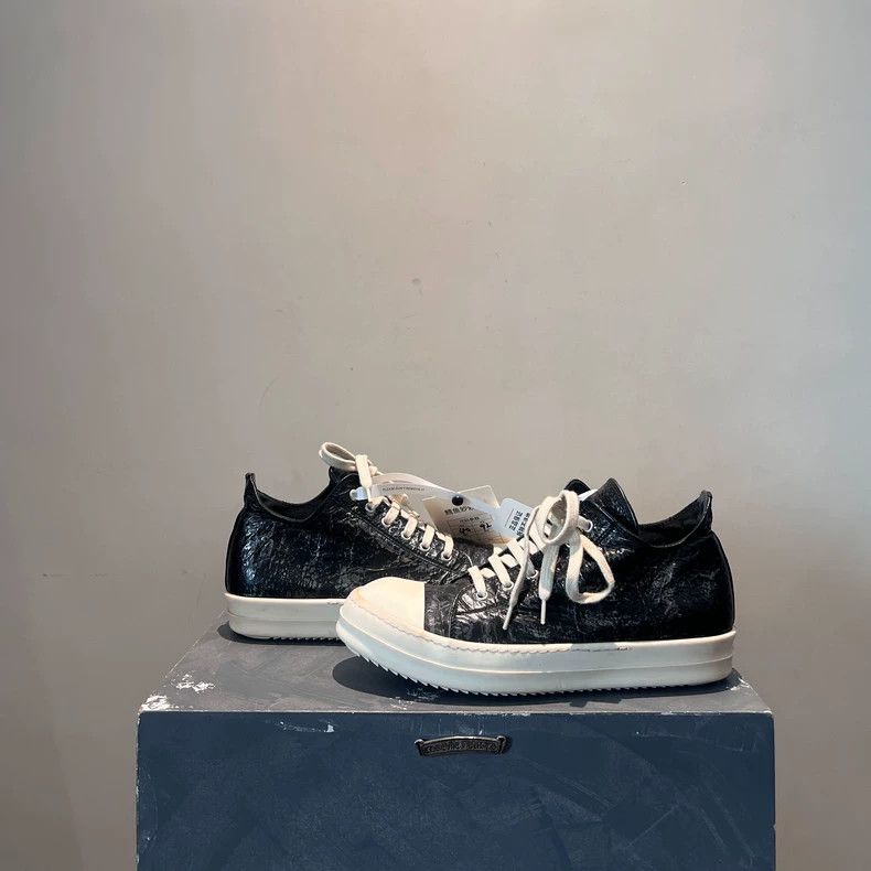Rick Owens Rick Owens Secondary Line Special Glossy Material Low Top Size US 9.5 / IT 39.5 - 3 Thumbnail