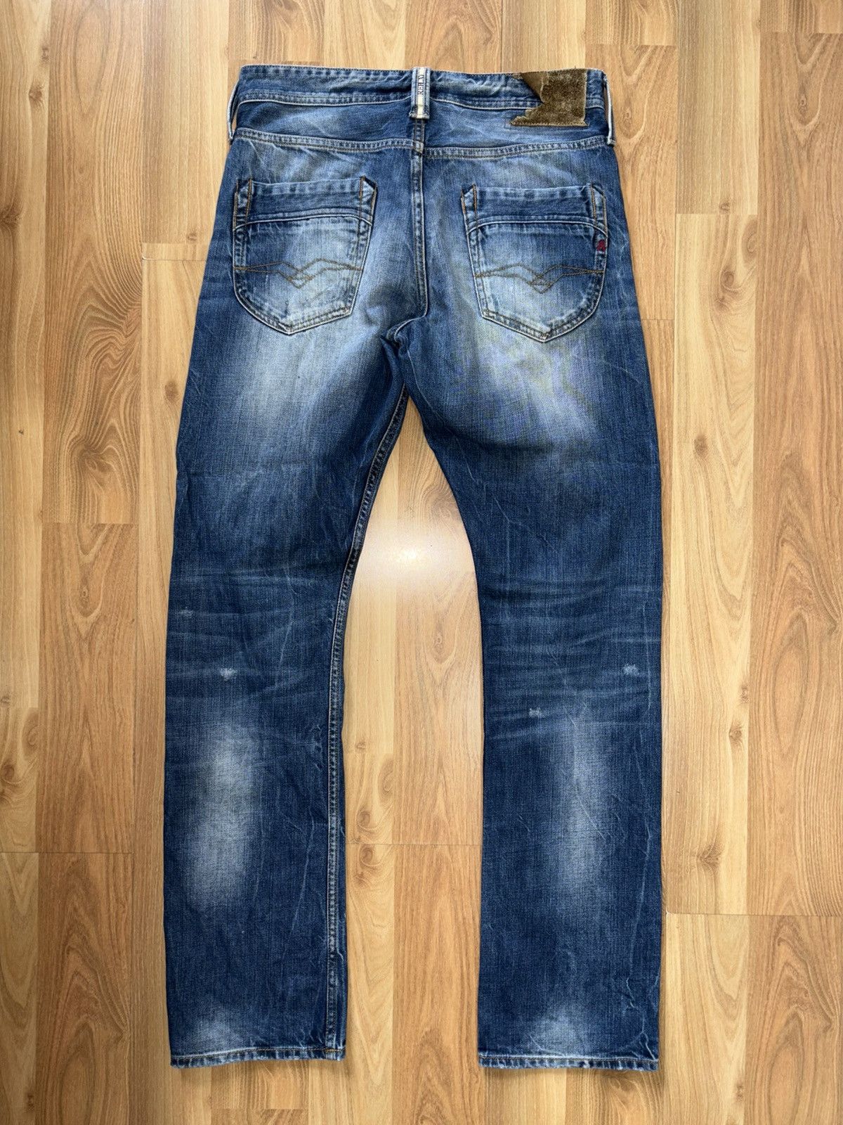 Replay Replay Moresk Slim-Straight Distressed Jeans - Size 30x32 Size US 30 / EU 46 - 2 Thumbnail