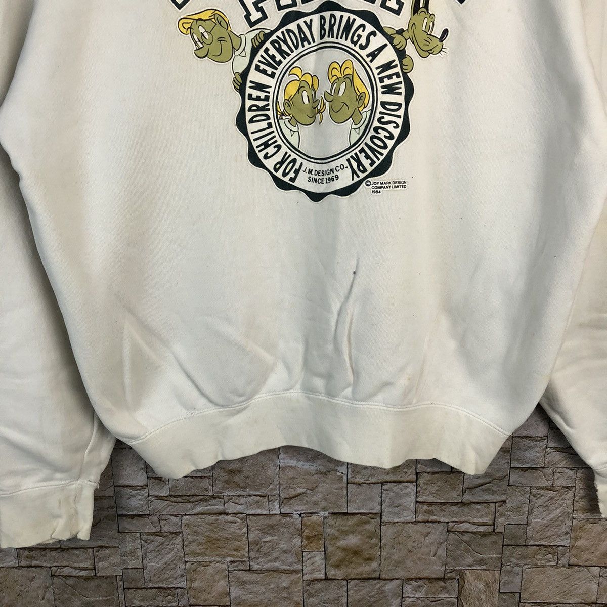 Vintage 1984 New York Papa vintage White Sweatshirt #A554 Size US M / EU 48-50 / 2 - 6 Thumbnail