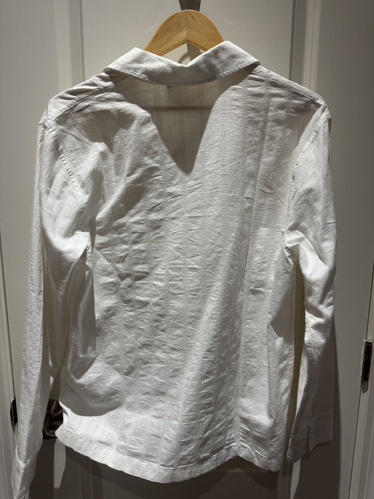 Kith Kith white blended woven button up long sleeve overshirt Size US S / EU 44-46 / 1 - 4 Thumbnail