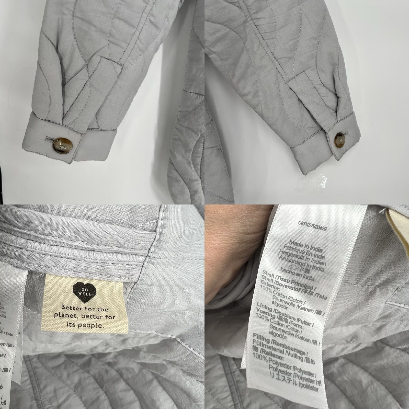 Madewell Madewell Quilted Belrose Shirt Jacket Women’s Size Small Light Gray Shirt Jacket Ladies Small Gray Quilted Belrose Madewell Size S / US 4 / IT 40 - 8 Thumbnail