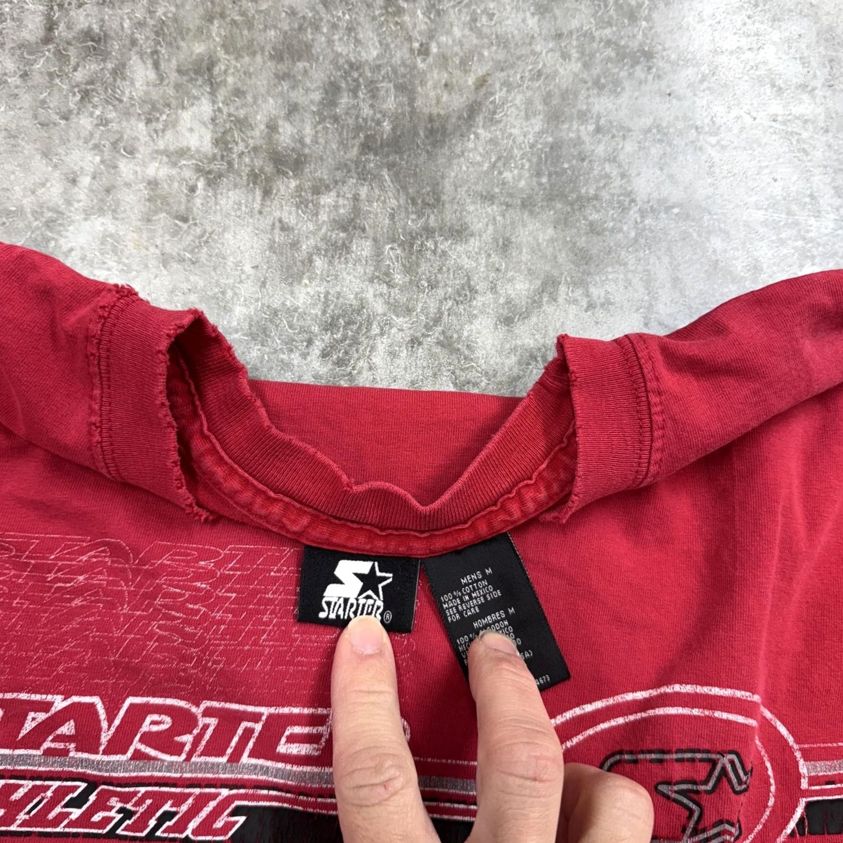 Starter Starter Shirt Mens Medium Red Long Sleeve Graphic Print Vintage Style -Crew Neck- Regular Fit Size US M / EU 48-50 / 2 - 7 Thumbnail