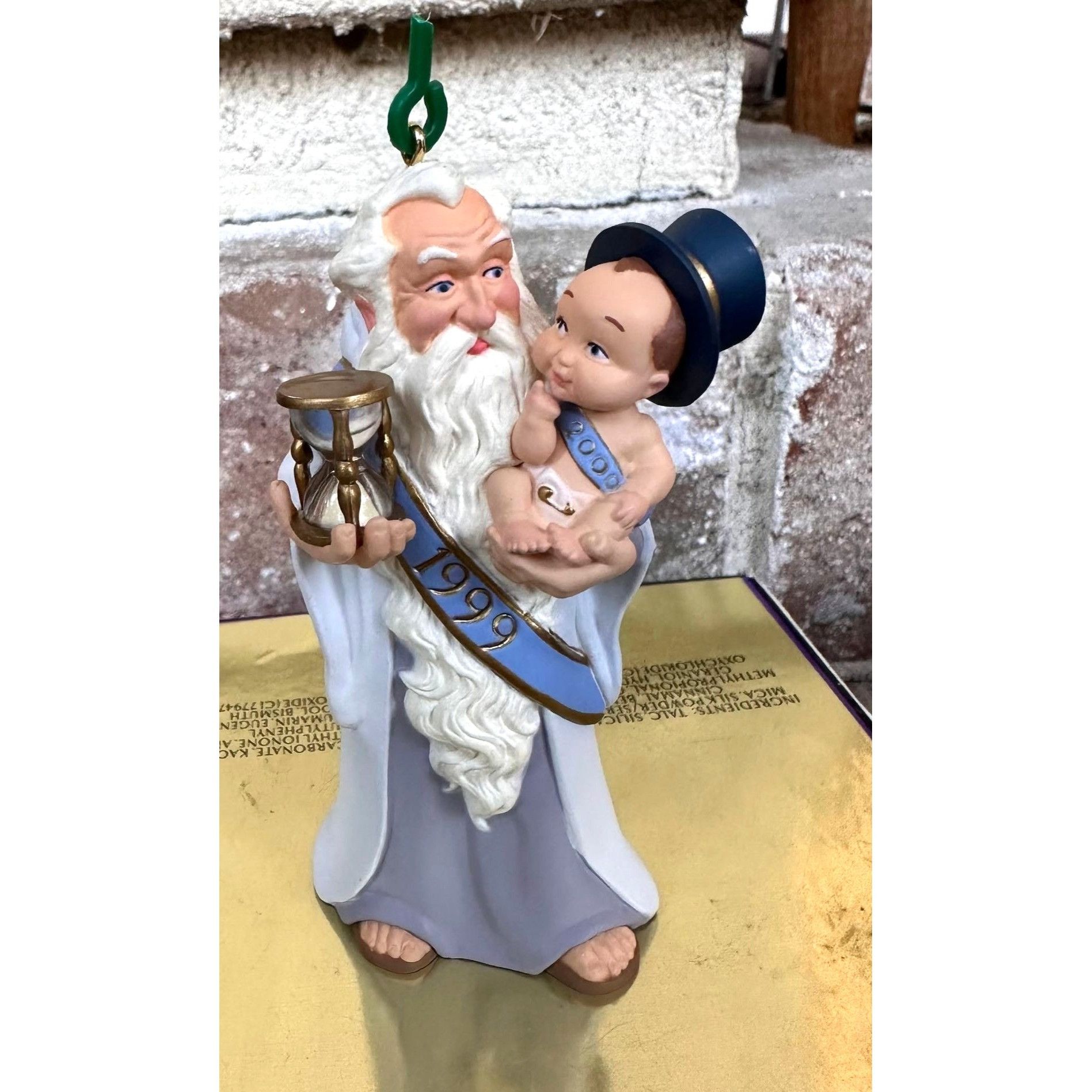 Vintage VTG Hallmark Keepsake 1999 Welcome 2000 Ornament Father Tim Size ONE SIZE - 1 Thumbnail