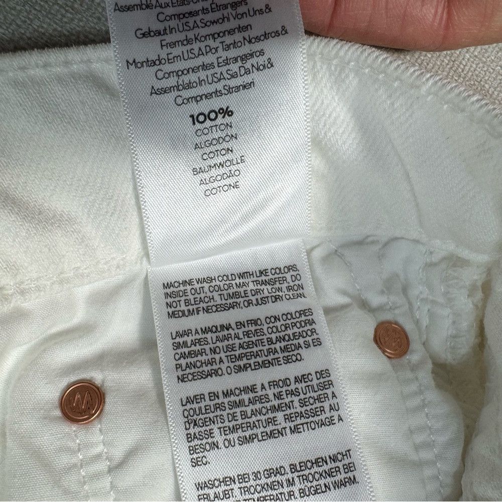 MOTHER Mother Peg Mini Fray White Party Crashers Skirt Size 26 Size 26" / US 2 / IT 38 - 8 Thumbnail