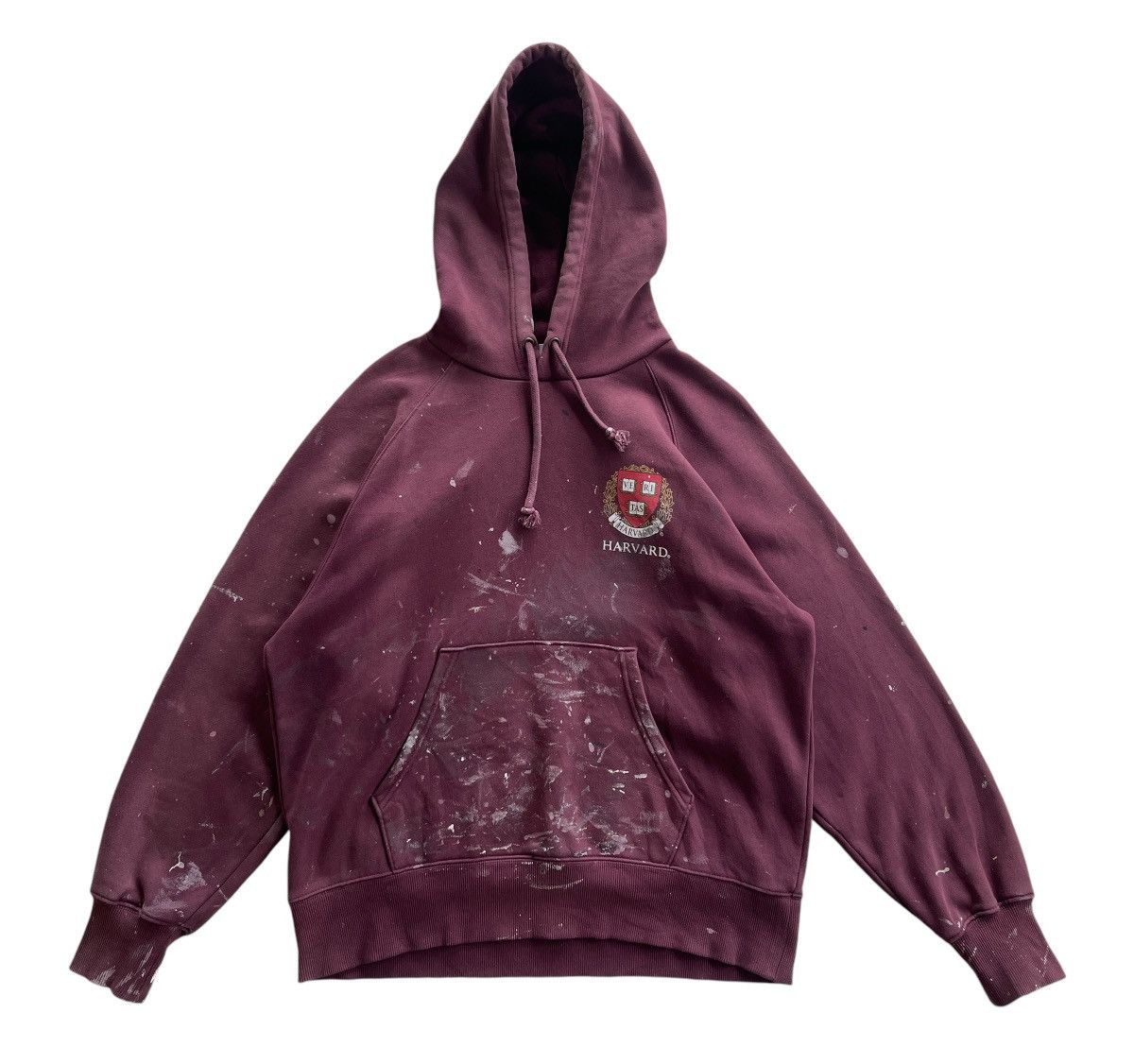 Vintage Vintage Harvard University Paint Splatter Faded Hooded Size US L / EU 52-54 / 3 - 3 Thumbnail
