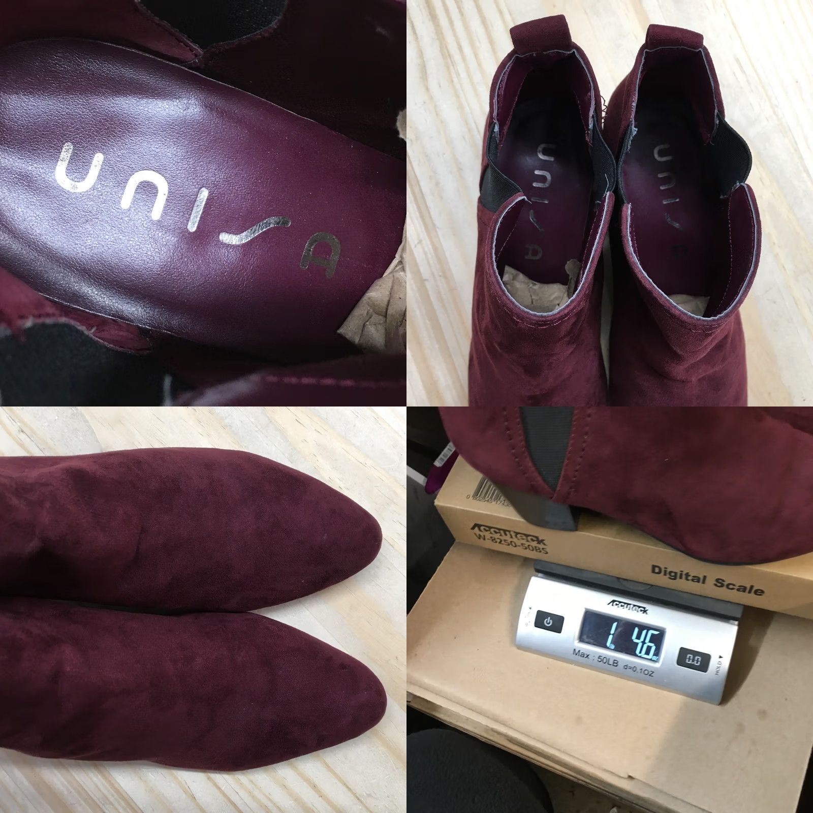 Vintage Unisa Boots Womens 7.5 M Gables Chelsea Burgundy Pull On Casual Ankle Block Heel Sh Size M / US 6-8 / IT 42-44 - 10 Thumbnail
