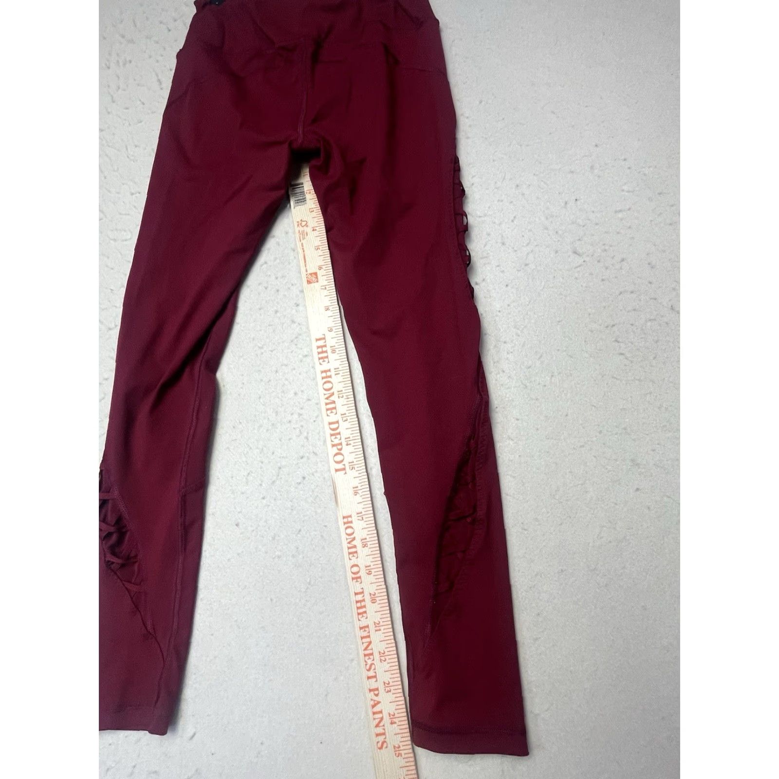 Victoria's Secret Victoria's Secret Victoria Sport Leggings Burgundy Red Women's S Size Small Compression Activewear Womens Leggings Size 28" / US 6 / IT 42 - 5 Thumbnail