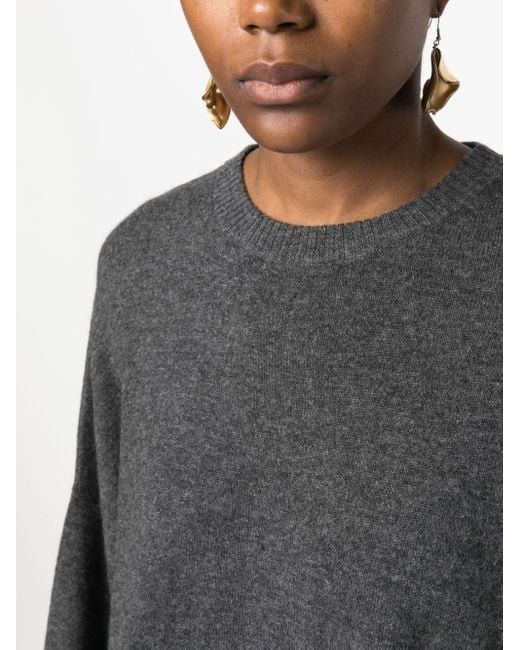 Loulou de Saison o1s22i1n1024 Cashmere Pullover Sweater in Grey Size S / US 4 / IT 40 - 3 Thumbnail