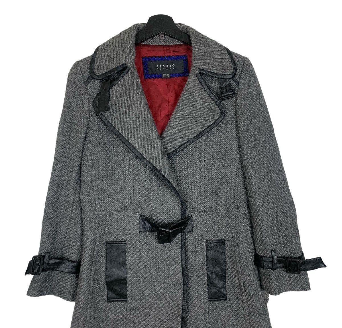 ATSURO TAYAMA Atsuko Tayama Designer Luxury Japanese Brand Overcoat Jacket Size XS / US 0-2 / IT 36-38 - 2 Thumbnail