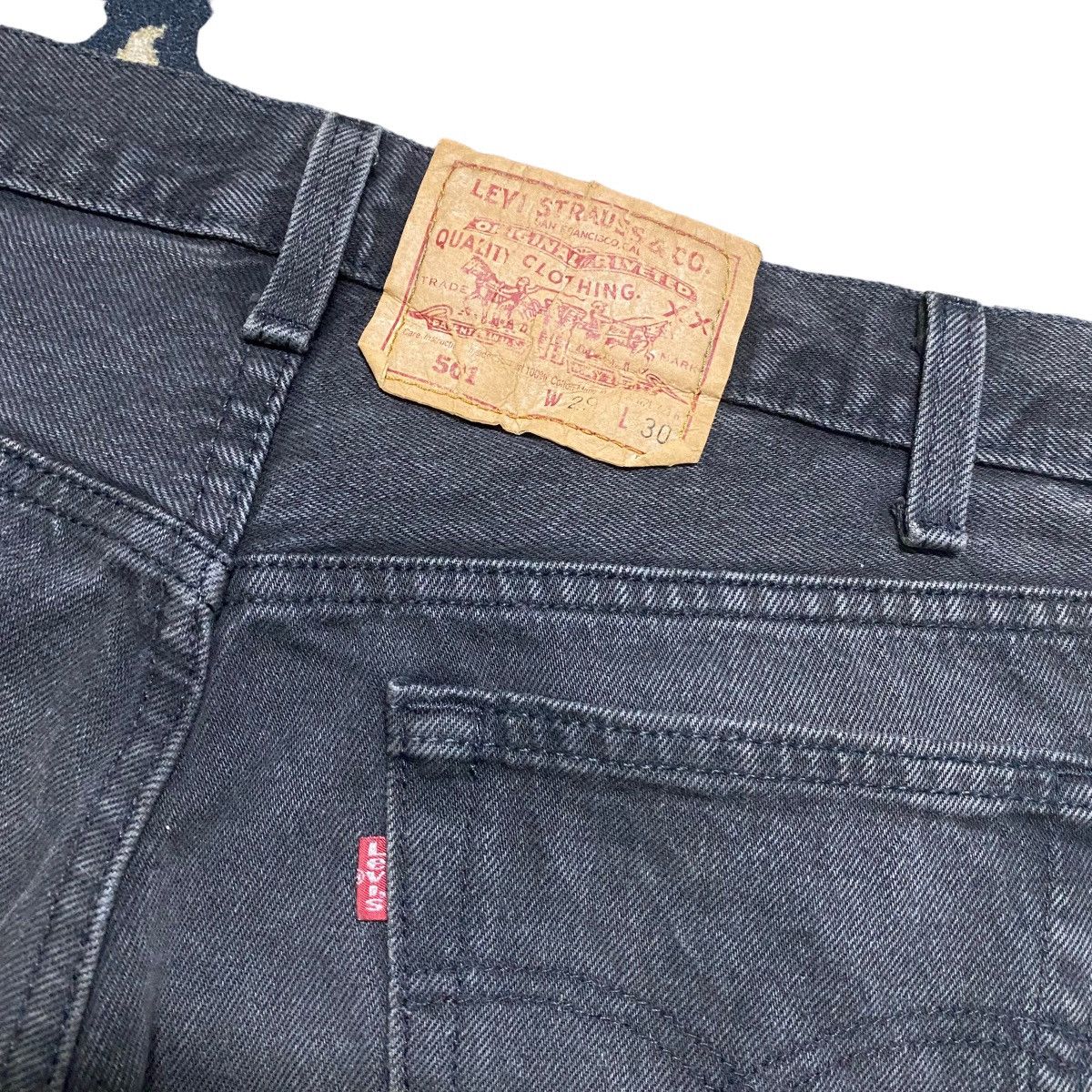 Levi's Vintage 80s Levis 501 Fade Black Jeans 29x30 Made in USA Size US 29 - 1 Thumbnail