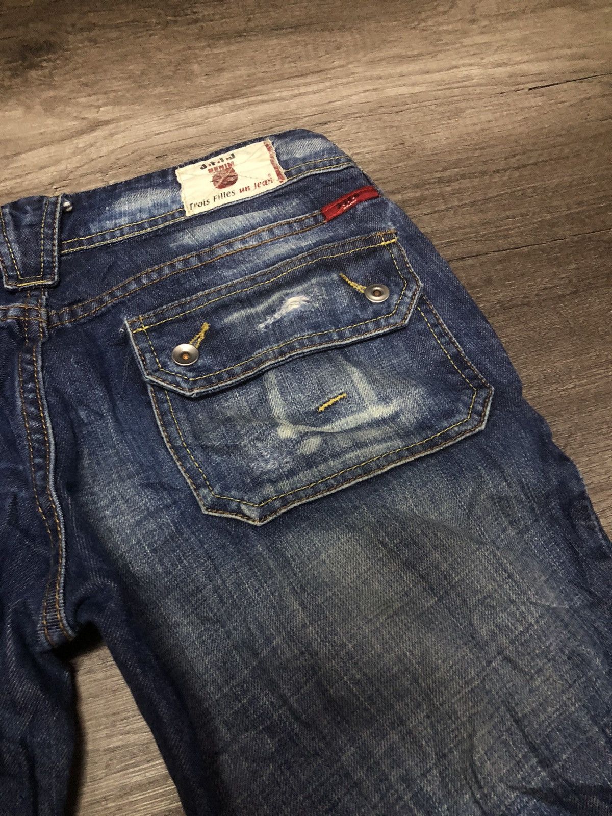 If Six Was Nine × Japanese Brand Trois Filles Jeans Bush Pants Design 3.F.I.J Denim Size 30" / US 8 / IT 44 - 16 Thumbnail