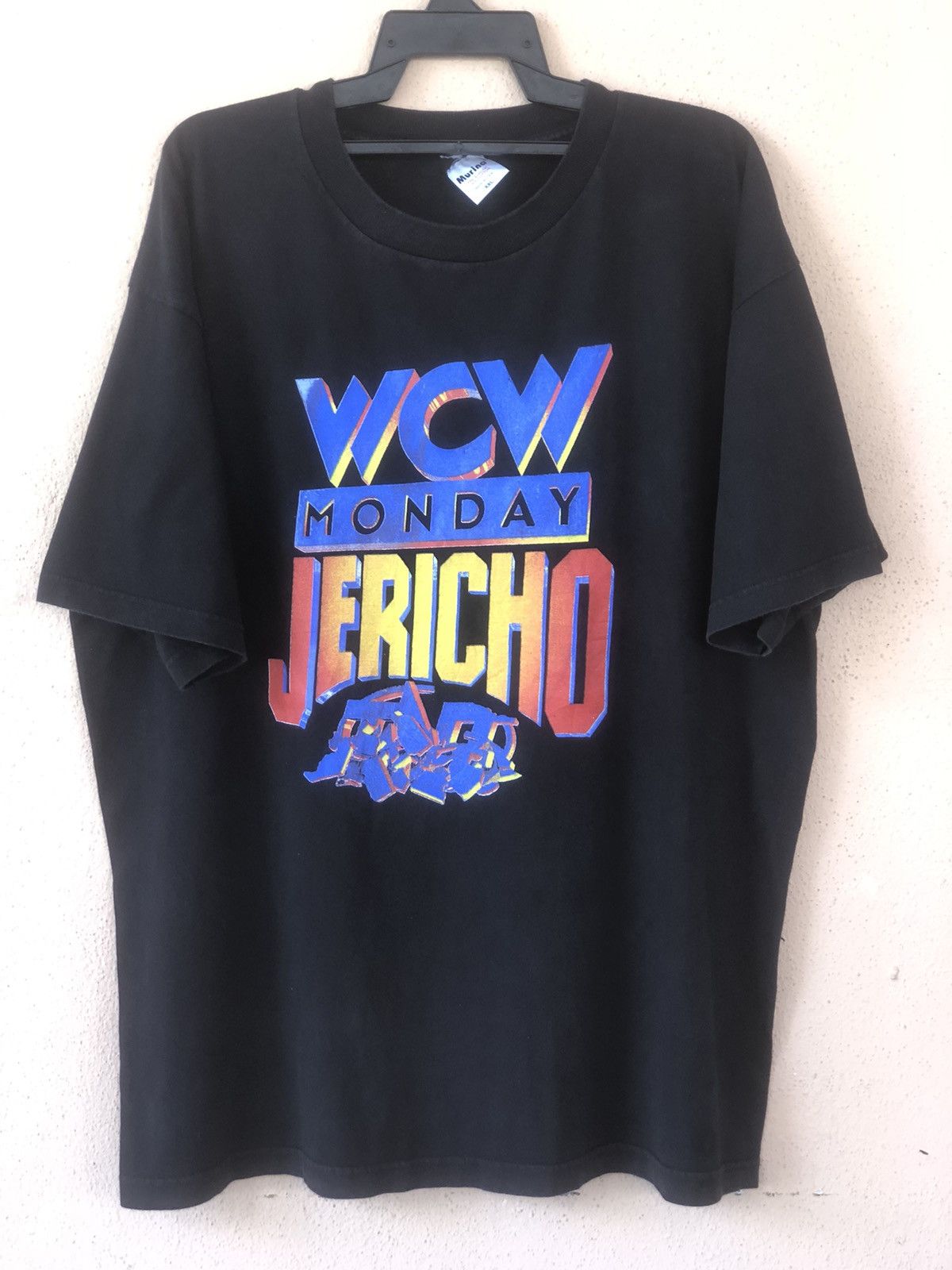 Vintage Vintage 90s WCW MONDAY JERICHO Wrestling Tee Size US XXL / EU 58 / 5 - 1 Thumbnail