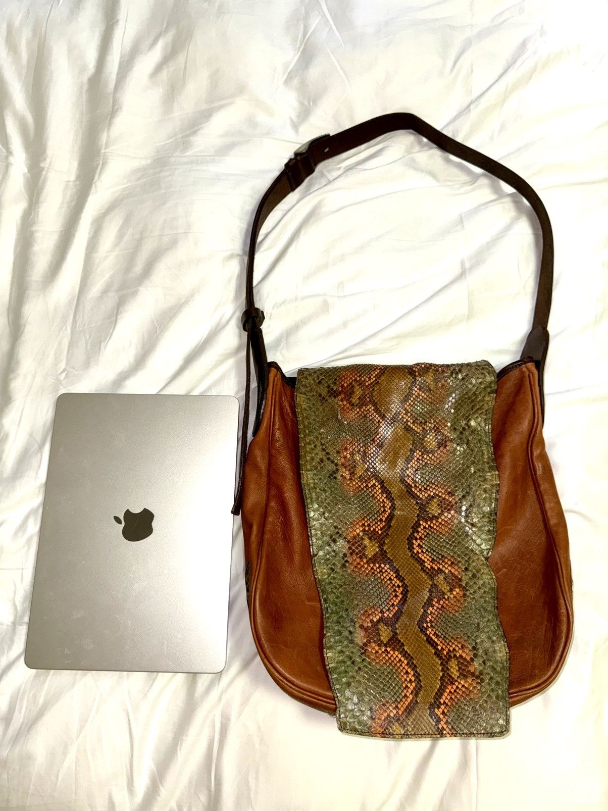 Isamu Katayama Backlash Isamu Katayama Backlash Python Leather Messenger Bag Size ONE SIZE - 10 Thumbnail