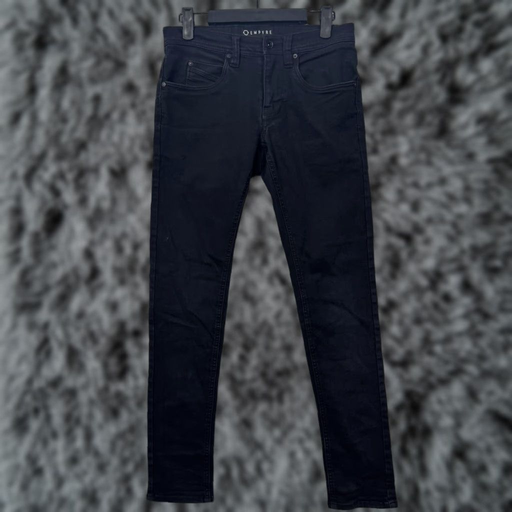 Empyre Empyre Recoil Jeans 28 Black Low Rise Skinny Stretch Dark Denim Sleek Streetwea Size 28" / US 6 / IT 42 - 1 Thumbnail