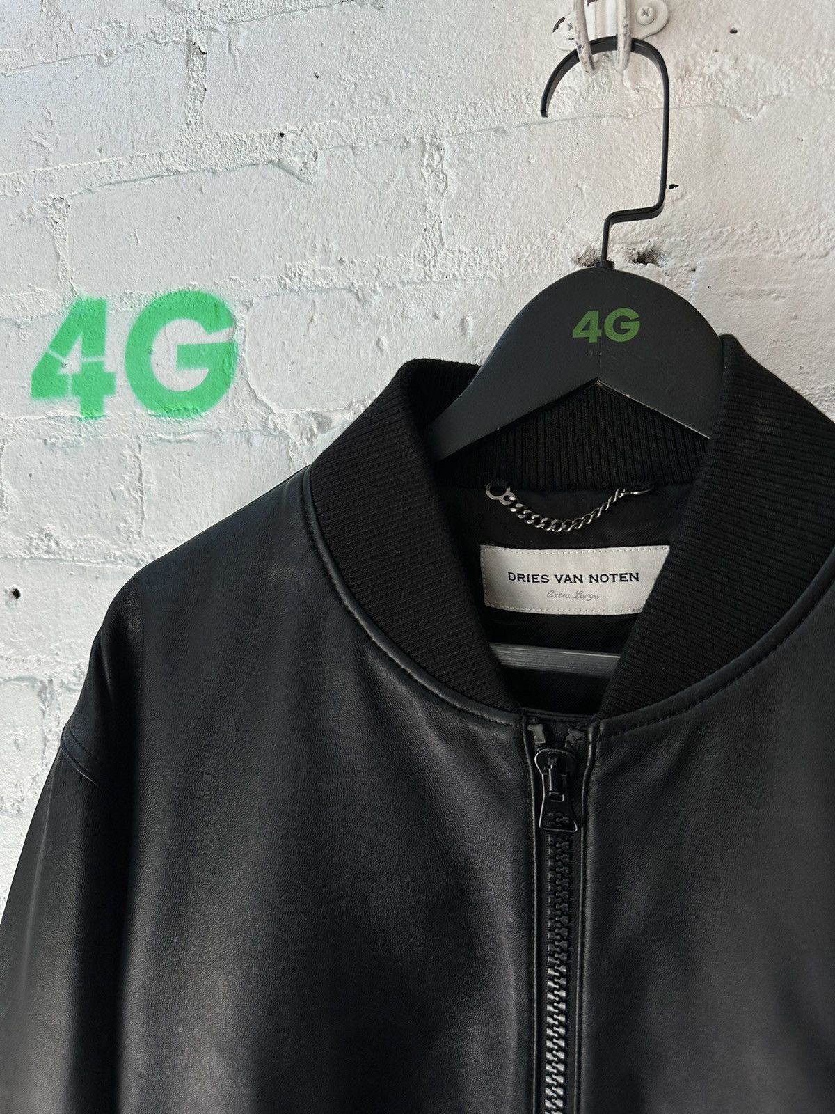 Dries Van Noten DRIS VAN NOTEN BACK ZIP LEATHER BOMBER Size US L / EU 52-54 / 3 - 3 Thumbnail