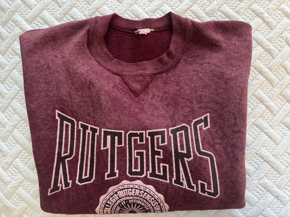 Russell Athletic Vtg 90s Rutgers University Russell Athletic Crewneck Fade Size US XL / EU 56 / 4 - 8 Thumbnail