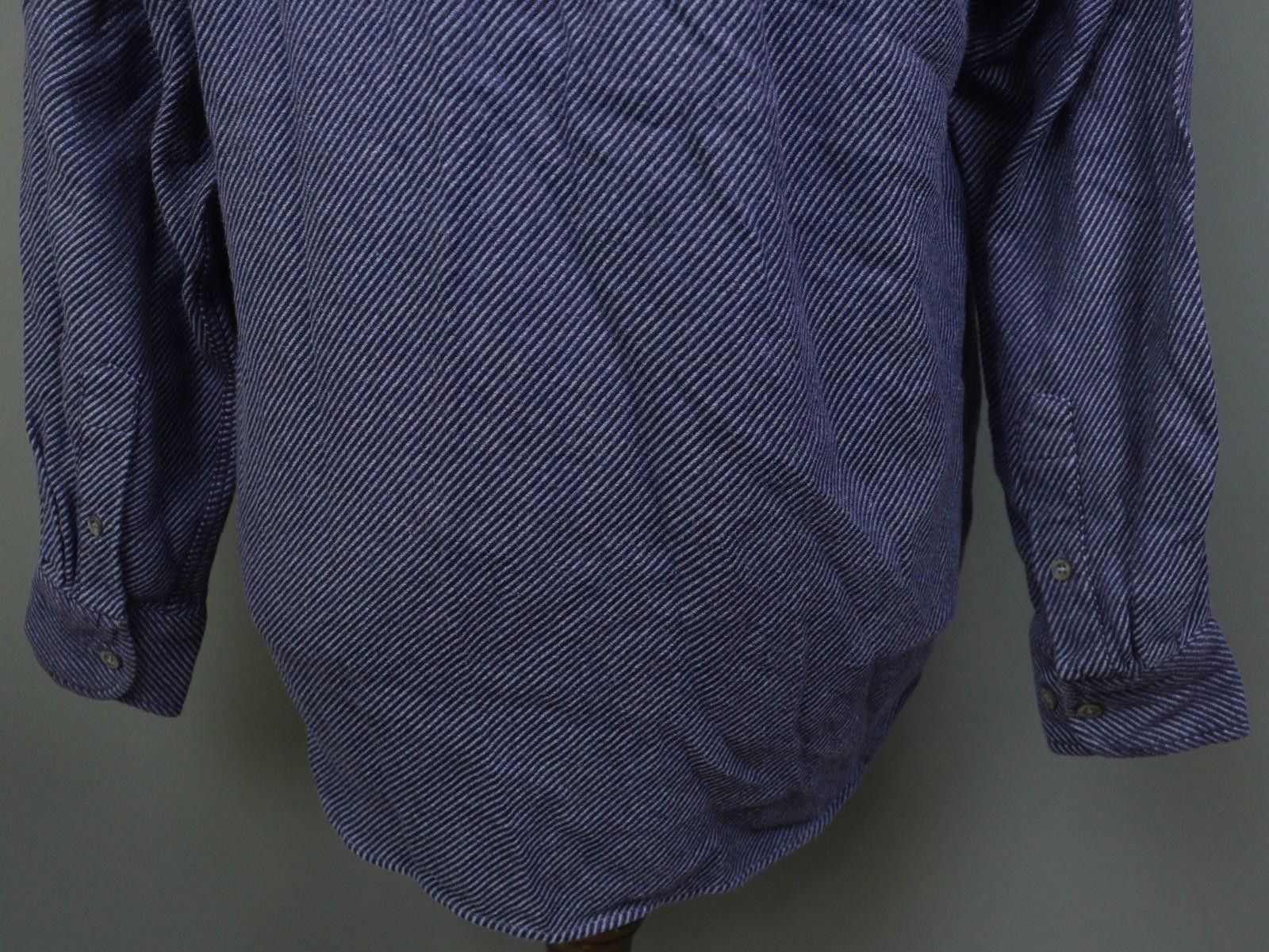 Ermenegildo Zegna Zegna Navy Striped Cotton Button Down Shirt Size M Size US M / EU 48-50 / 2 - 11 Thumbnail