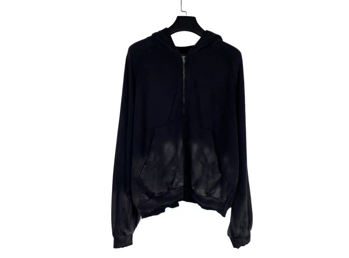 FAR FROM WHAT Far Archive Vintage Washed Black Zip-Up Hoodie J31 Size US XS / EU 42 / 0 - 1 Thumbnail