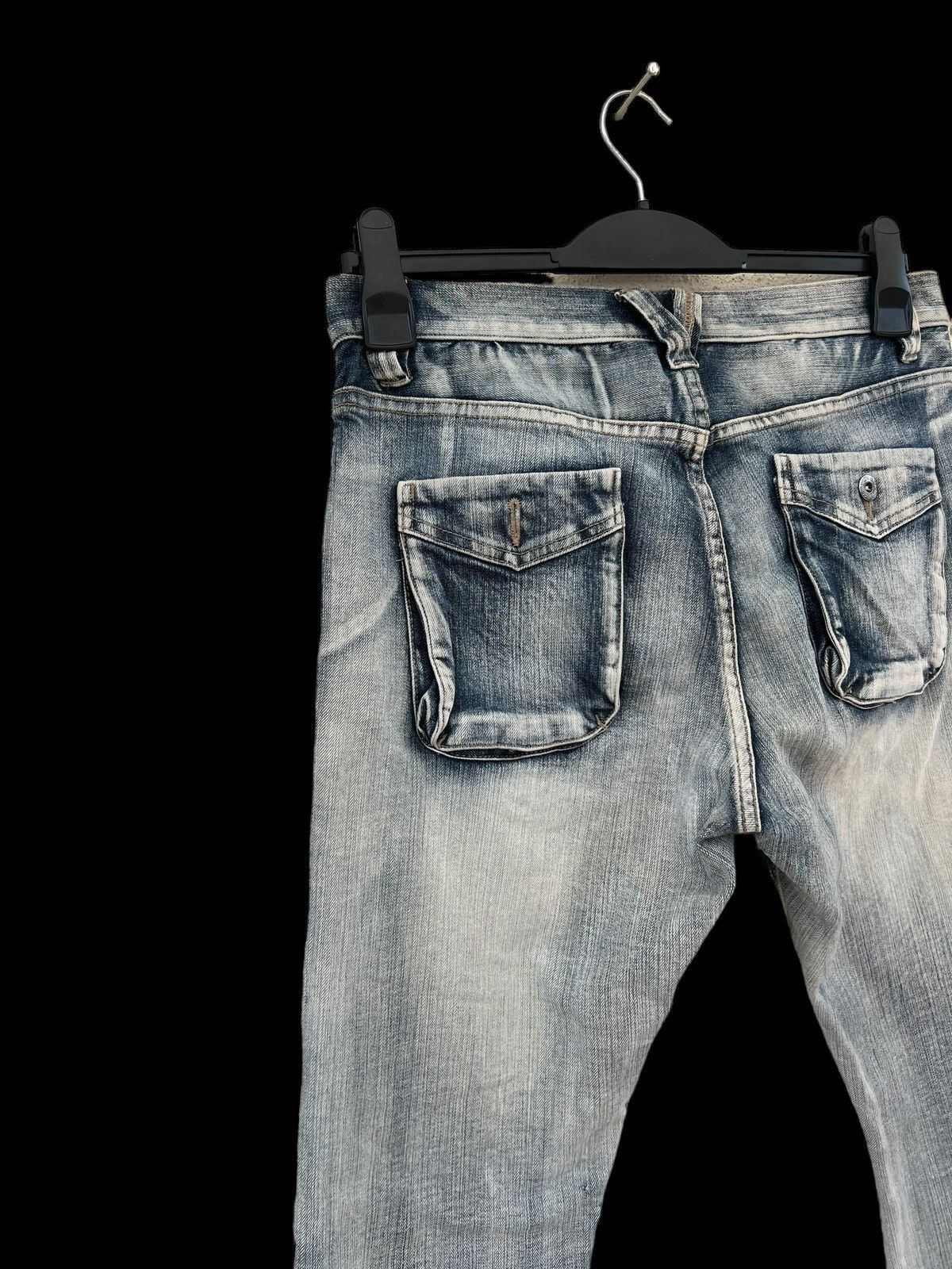 Vintage Vintage PPFM Acid Washed Curved Leg Denim Jeans Size US 31 - 16 Thumbnail