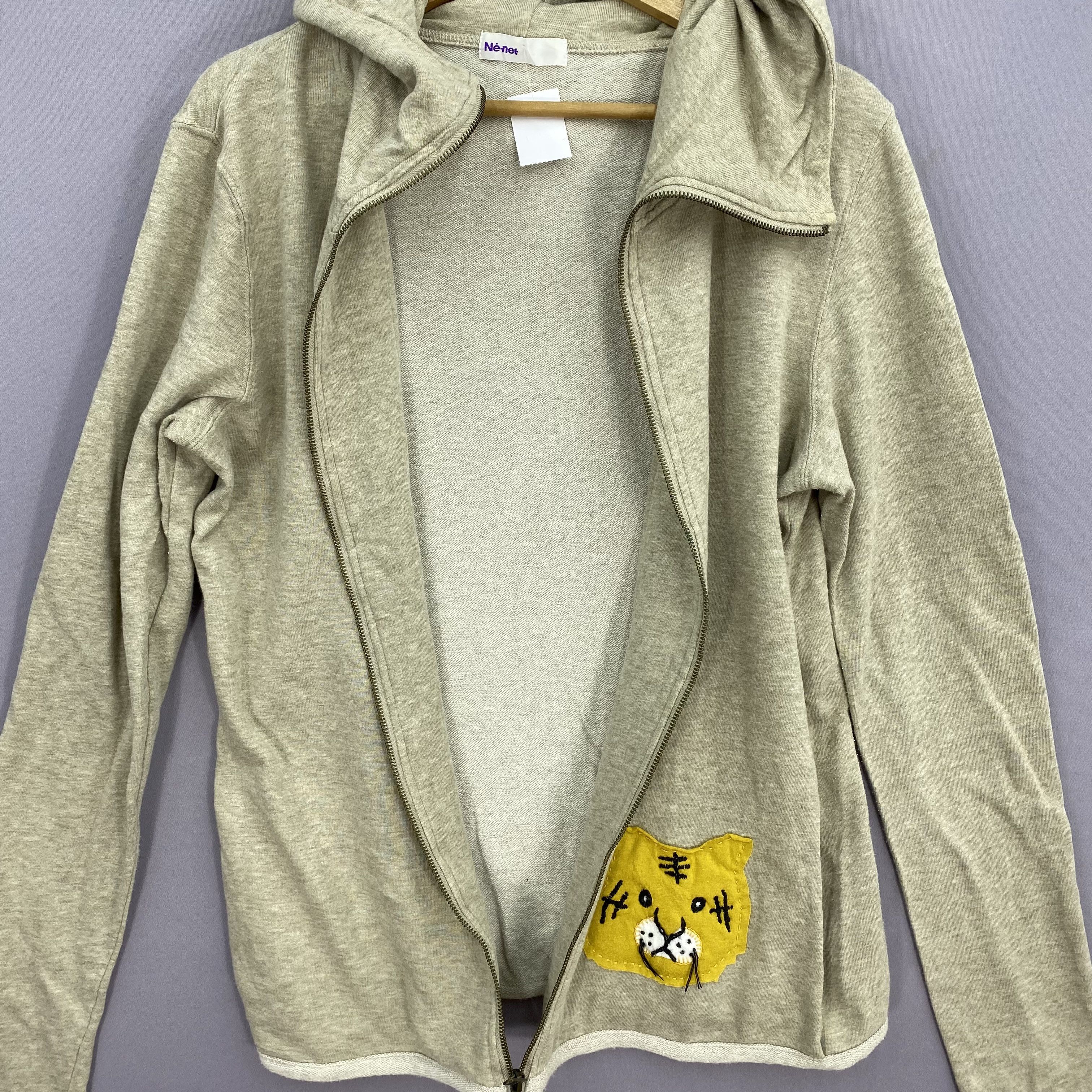 Issey Miyake Vintage Ne-net Issey Miyake Turtleneck Hoodie Tiger Patch Size US S / EU 44-46 / 1 - 4 Thumbnail