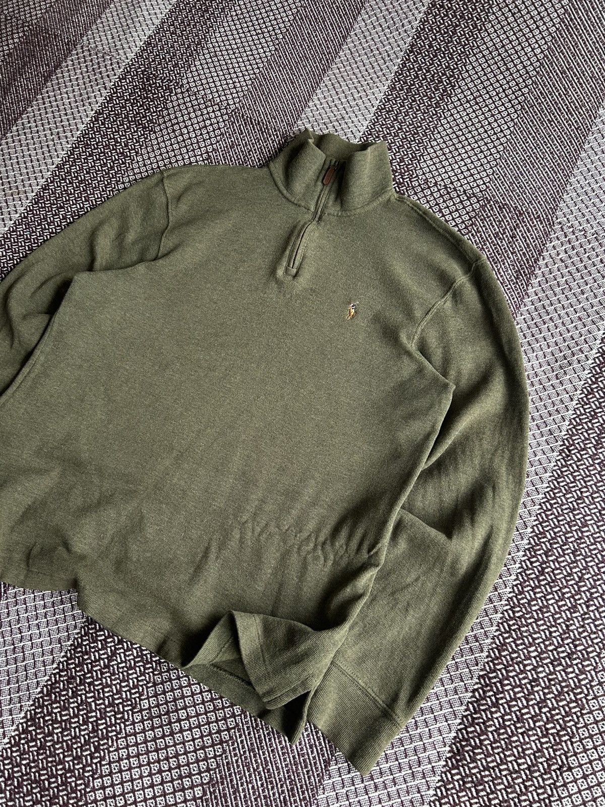 Vintage Polo Ralph Lauren 1/4 Zip Solid Sweater Old Money Size M Size US M / EU 48-50 / 2 - 2 Thumbnail