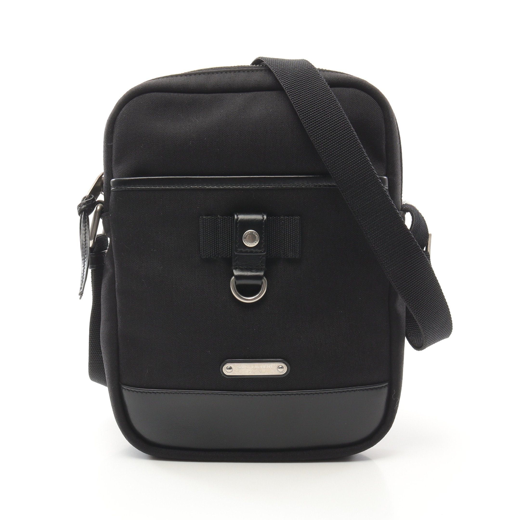 Yves Saint Laurent Yves Saint Laurent Rivington Livington Shoulder Bag Canvas Leather Black Size ONE SIZE - 1 Thumbnail