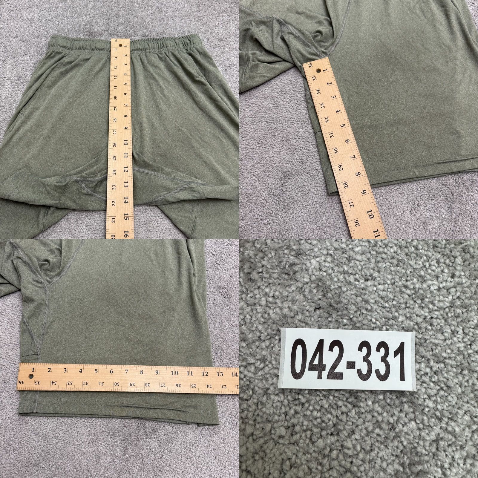 Nike Nike Dri-Fit Training Shorts Mens Medium Heather Green Elastic Waist Activewear Size US 31 - 9 Thumbnail