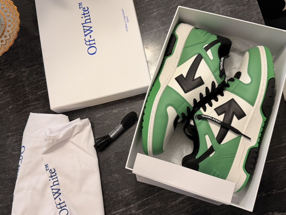 Off-White Off white- Out of Office Low Top Sneaker size:43 green Size US 10 / EU 43 - 3 Thumbnail