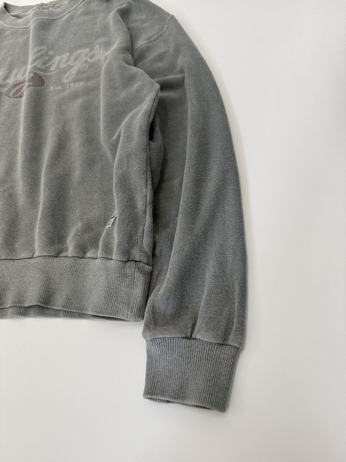 Asics 🔥 Rawlings JPN Sportwear Distressed Grey Spellout logo Sweat Size US M / EU 48-50 / 2 - 2 Thumbnail
