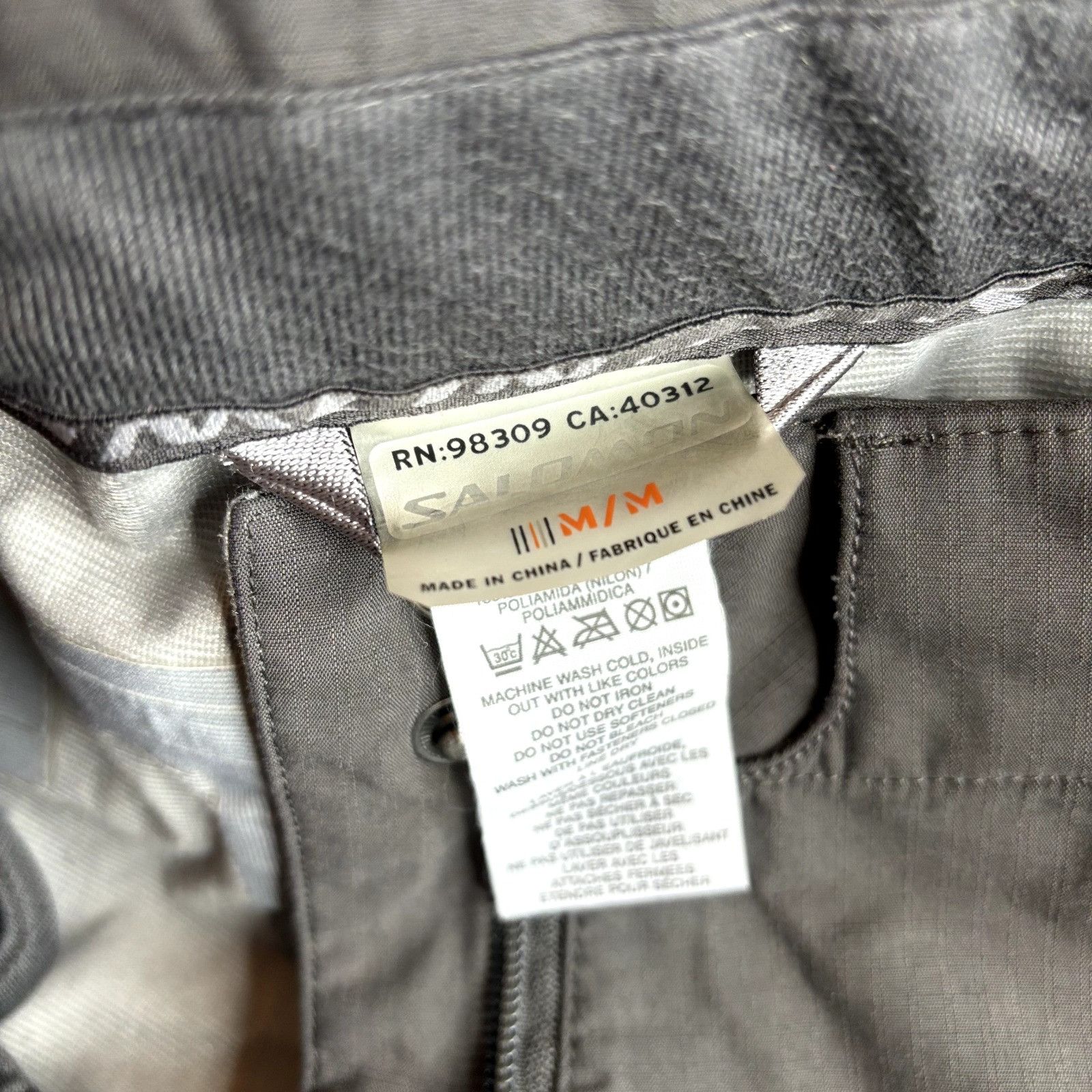 Salomon Salomon Size M Women's Gray Nylon Insulated Ski Snow Trouser Size 34" / US 12 / IT 48 - 2 Thumbnail