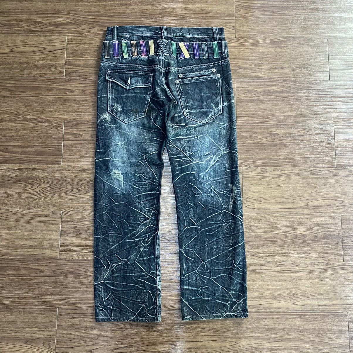Hysteric Glamour Double Waist Nylaus Thunder Wiskeres Distressed Jeans Size US 31 - 2 Thumbnail