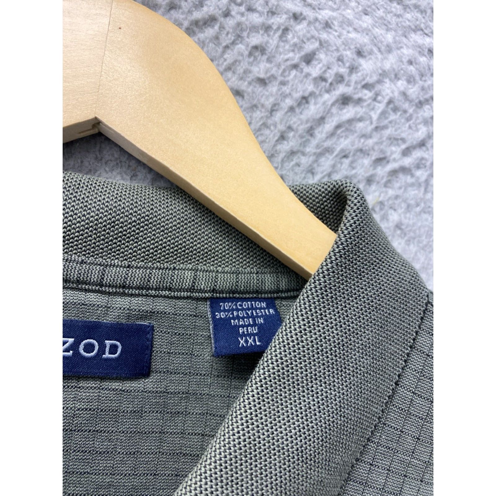 Izod VINTAGE IZOD Polo Shirt Men Military Green XX-Large Pin Check Collared Short Sleeve 2XL Classic Logo 90s Sports Size US XXL / EU 58 / 5 - 4 Thumbnail