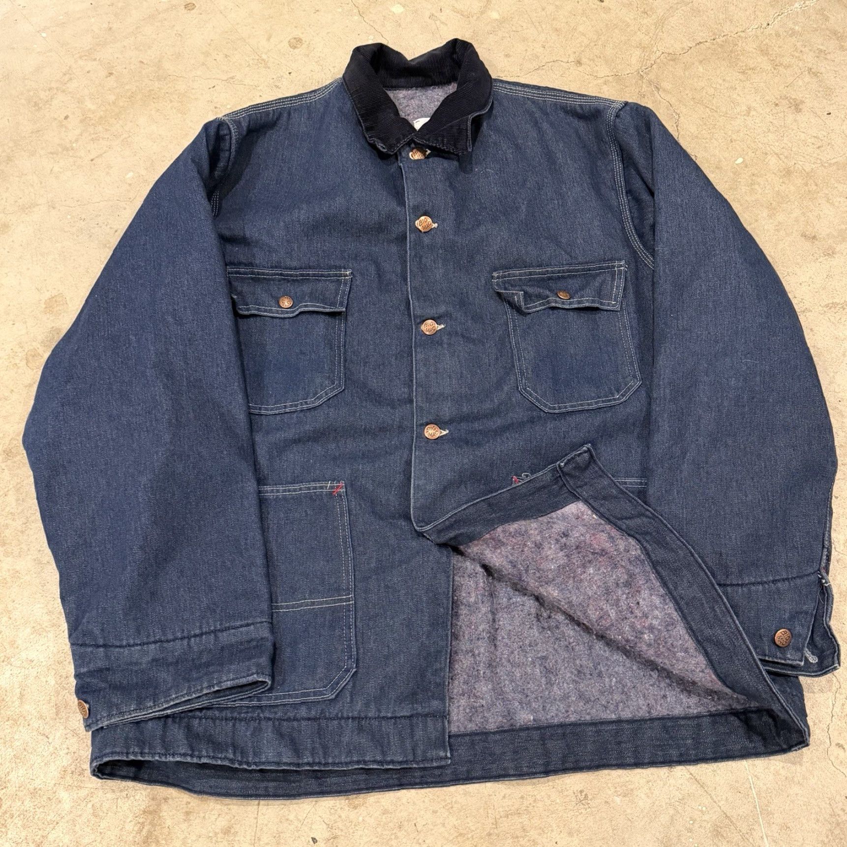 Vintage VINTAGE Big Mac Denim Work Chore Coat Jacket XL - Mechanic Engineer - Jeans Jean Jacket Size US 36 / EU 52 - 2 Thumbnail