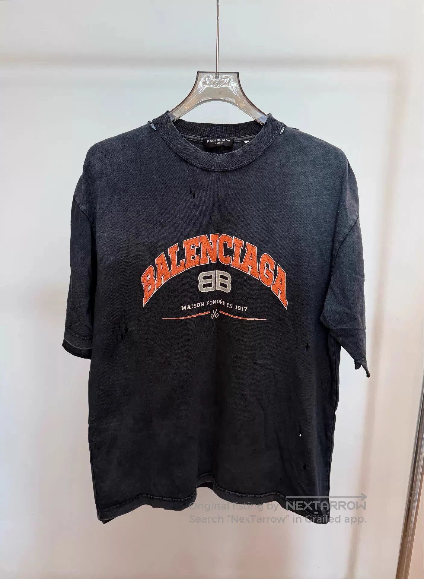 Balenciaga Distressed Graphic Short-Sleeve T-Shirt. Size US S / EU 44-46 / 1 - 1 Thumbnail