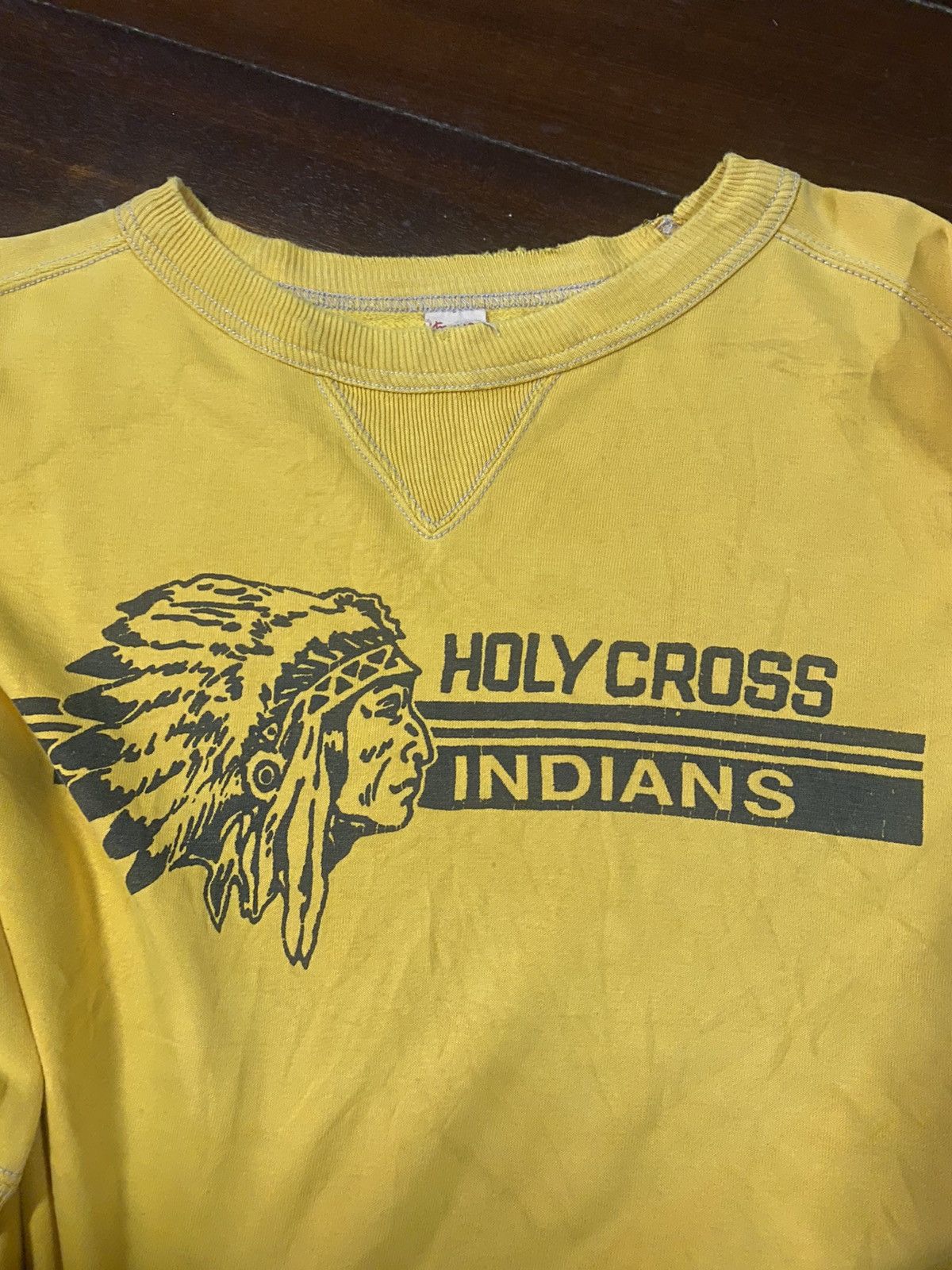 Orslow × Sugar Cane × Warehouse fire 🔥 vintage KRIFF MAYER HOLY CROSS INDIANS distressed B2 Size US M / EU 48-50 / 2 - 6 Thumbnail