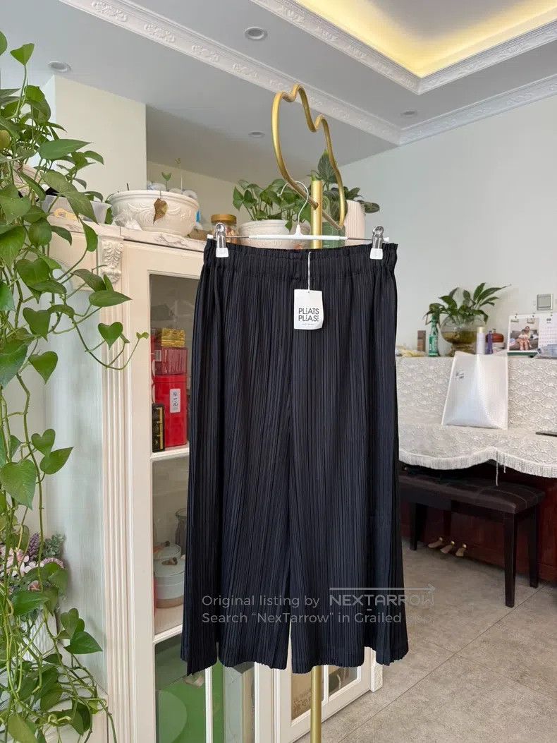 Issey Miyake Issey Miyake size:3 Black Wide-leg Trousers Size 31" - 1 Thumbnail