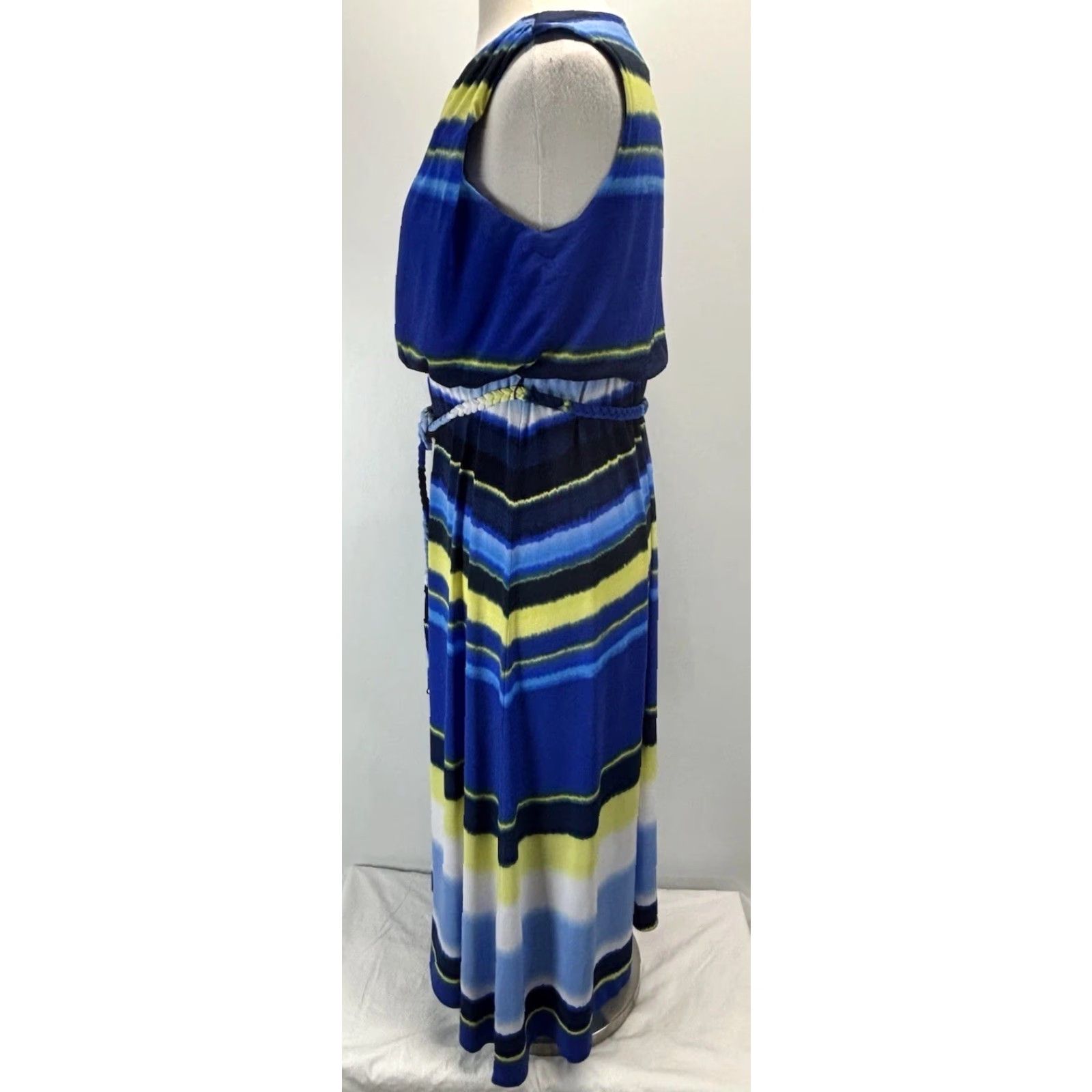 Vintage VINTAGE Chico's Women's Maxi Dress Sleeveless Belted Blue Casual Summer Spring Fall M Size M / US 6-8 / IT 42-44 - 2 Thumbnail