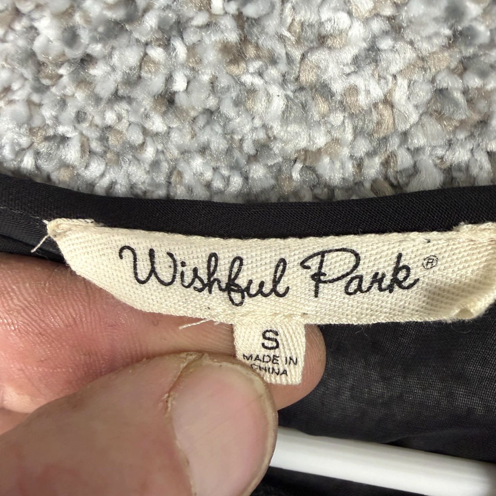 Vintage Wishful Park Blouse Tunic Womens S Black Sheer Chiffon Henley Roll Tab Sleeve 3/4 Casual Boho Gothic Flowy Size S / US 4 / IT 40 - 5 Thumbnail