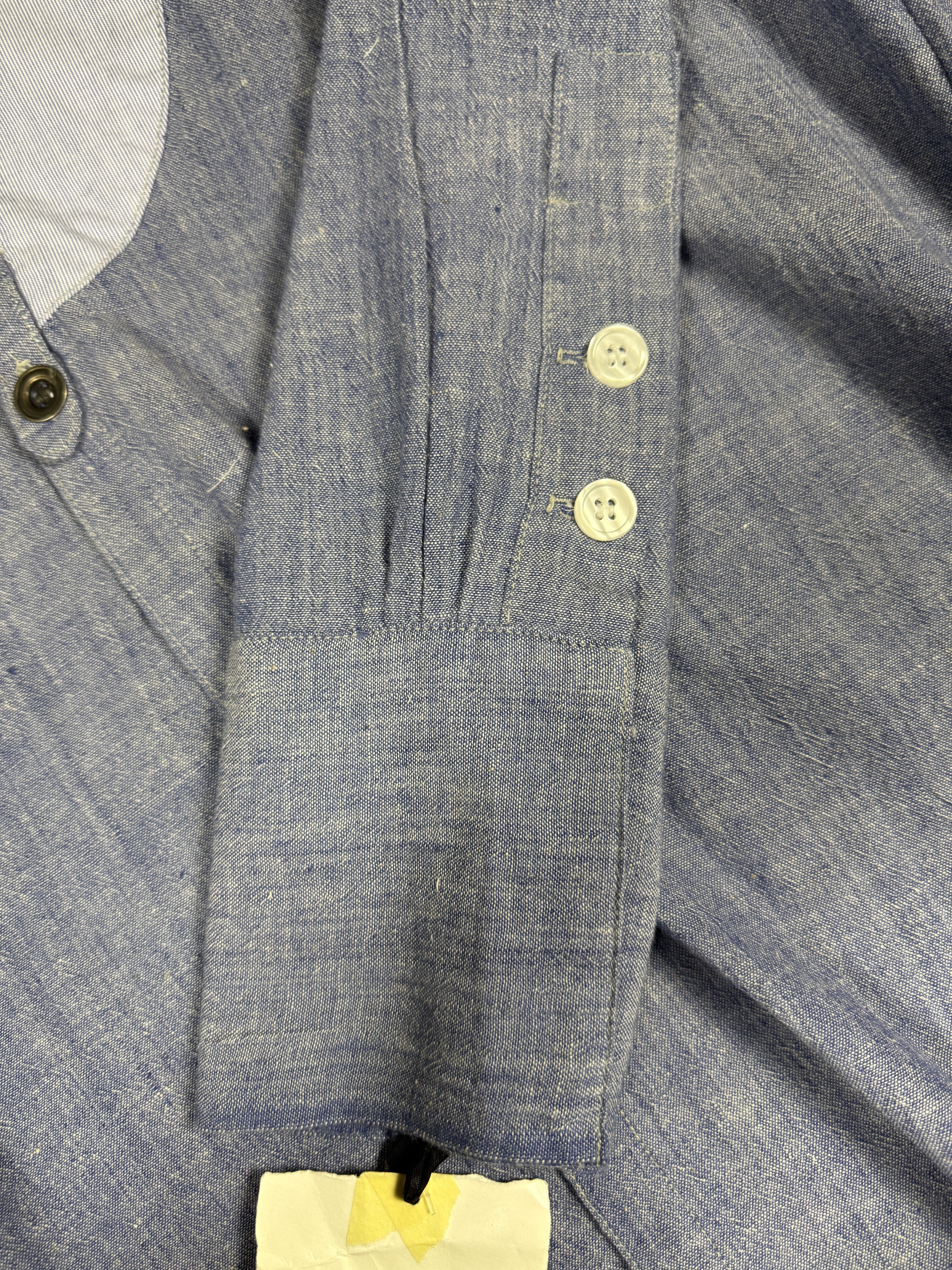 Greg Lauren $950 Greg Lauren Chambray Classic Bib Studio shirt Size US M / EU 48-50 / 2 - 3 Thumbnail